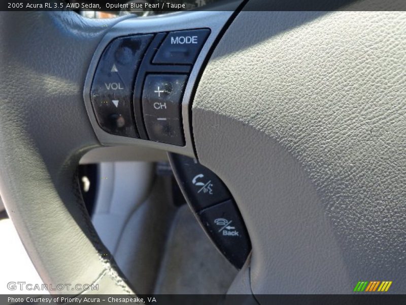 Opulent Blue Pearl / Taupe 2005 Acura RL 3.5 AWD Sedan