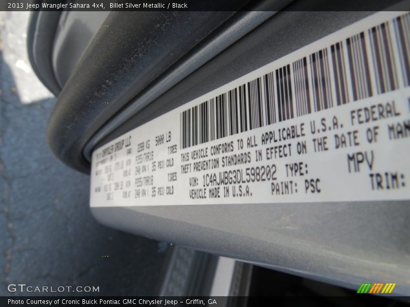 Billet Silver Metallic / Black 2013 Jeep Wrangler Sahara 4x4