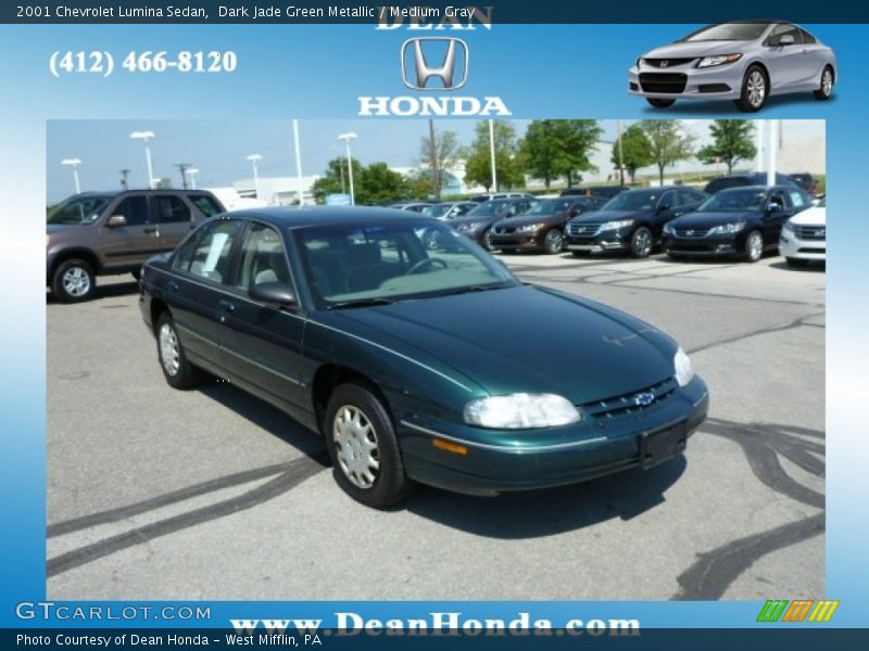 Dark Jade Green Metallic / Medium Gray 2001 Chevrolet Lumina Sedan