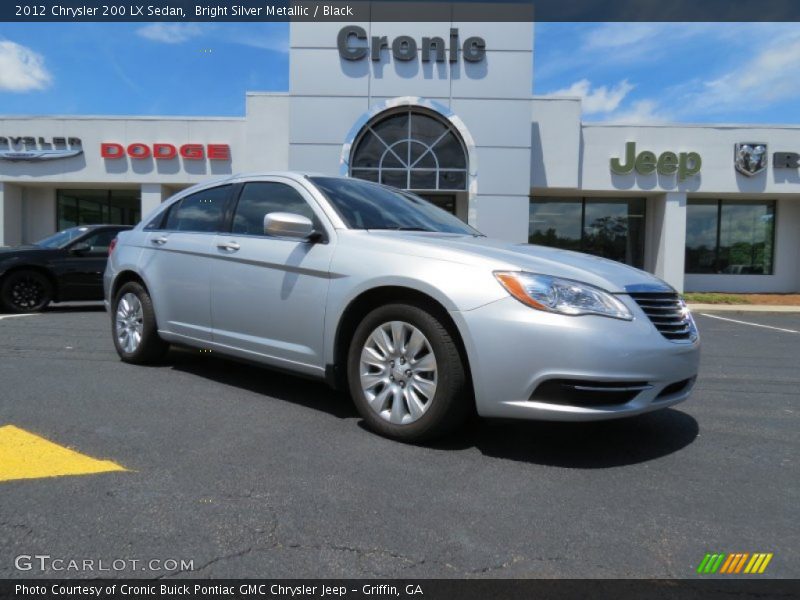 Bright Silver Metallic / Black 2012 Chrysler 200 LX Sedan