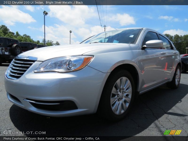 Bright Silver Metallic / Black 2012 Chrysler 200 LX Sedan