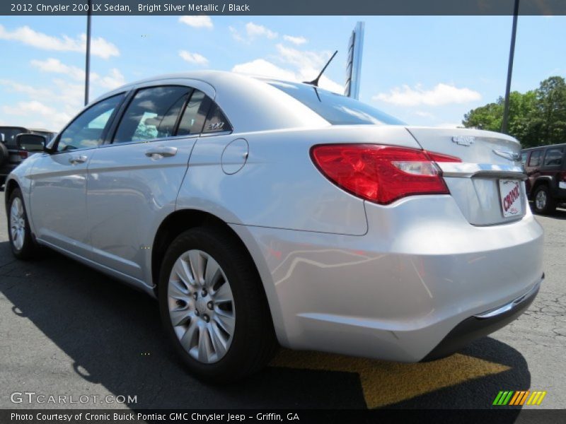Bright Silver Metallic / Black 2012 Chrysler 200 LX Sedan