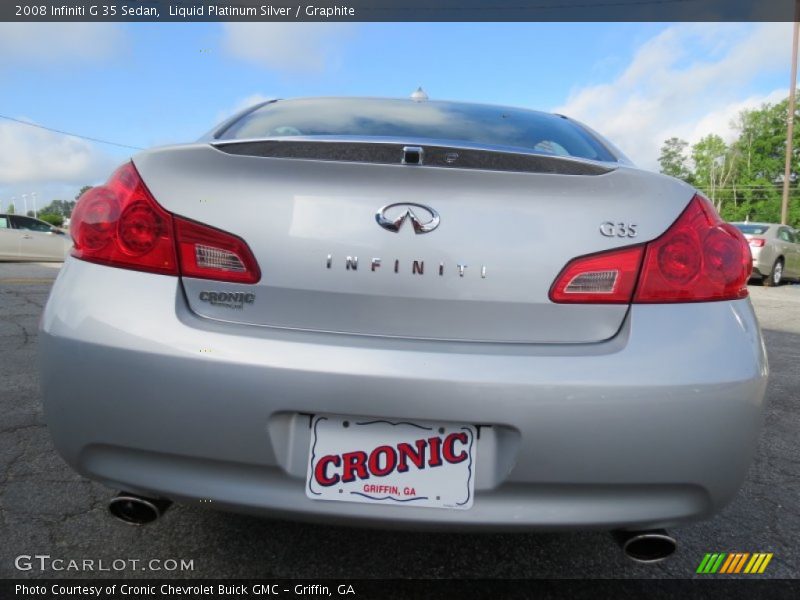 Liquid Platinum Silver / Graphite 2008 Infiniti G 35 Sedan