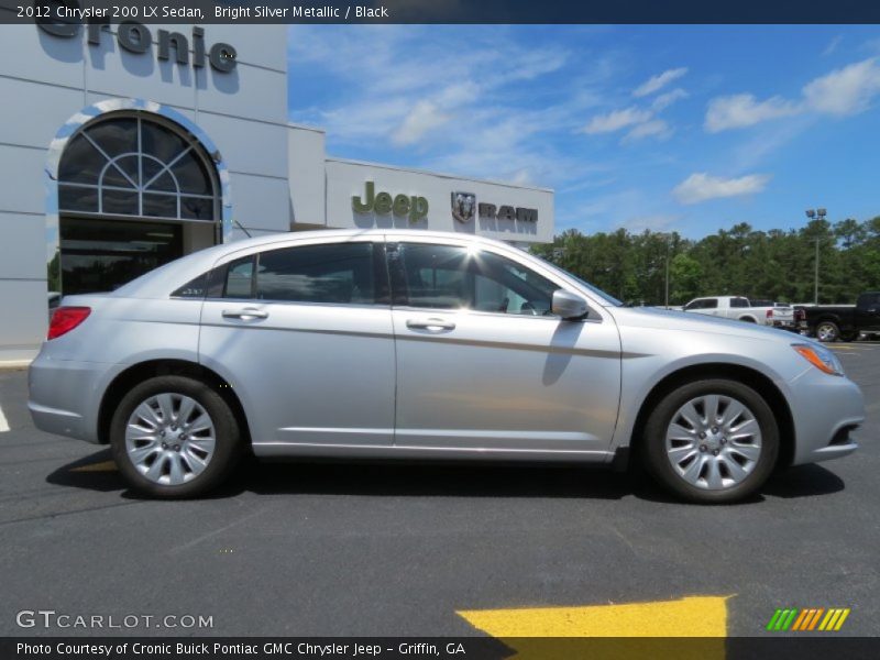 Bright Silver Metallic / Black 2012 Chrysler 200 LX Sedan
