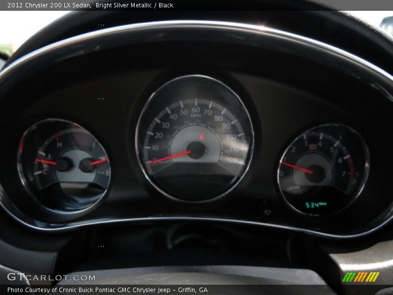 Bright Silver Metallic / Black 2012 Chrysler 200 LX Sedan