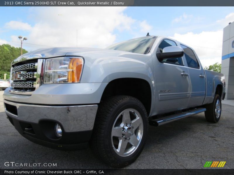 Quicksilver Metallic / Ebony 2013 GMC Sierra 2500HD SLT Crew Cab