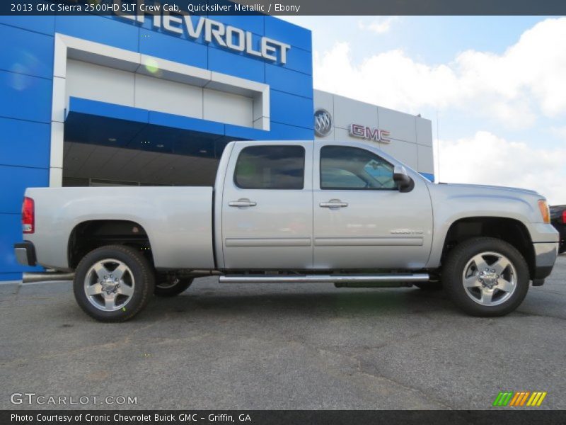 Quicksilver Metallic / Ebony 2013 GMC Sierra 2500HD SLT Crew Cab