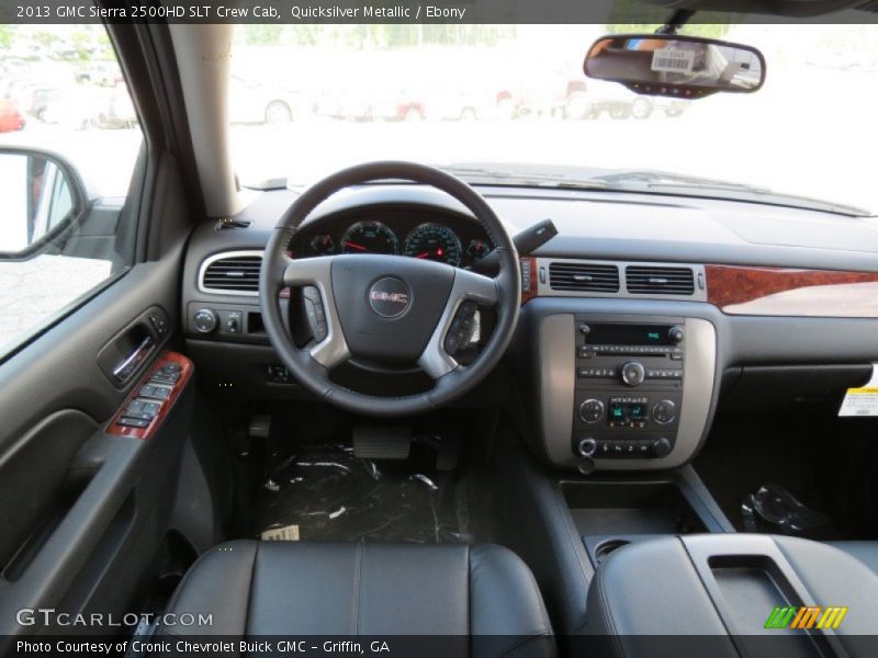 Quicksilver Metallic / Ebony 2013 GMC Sierra 2500HD SLT Crew Cab