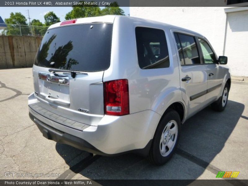 Alabaster Silver Metallic / Gray 2013 Honda Pilot LX 4WD