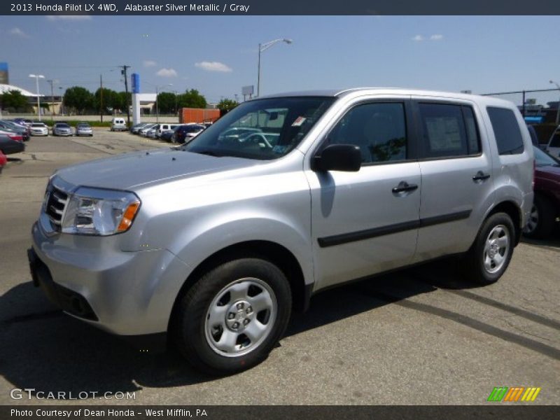 Alabaster Silver Metallic / Gray 2013 Honda Pilot LX 4WD