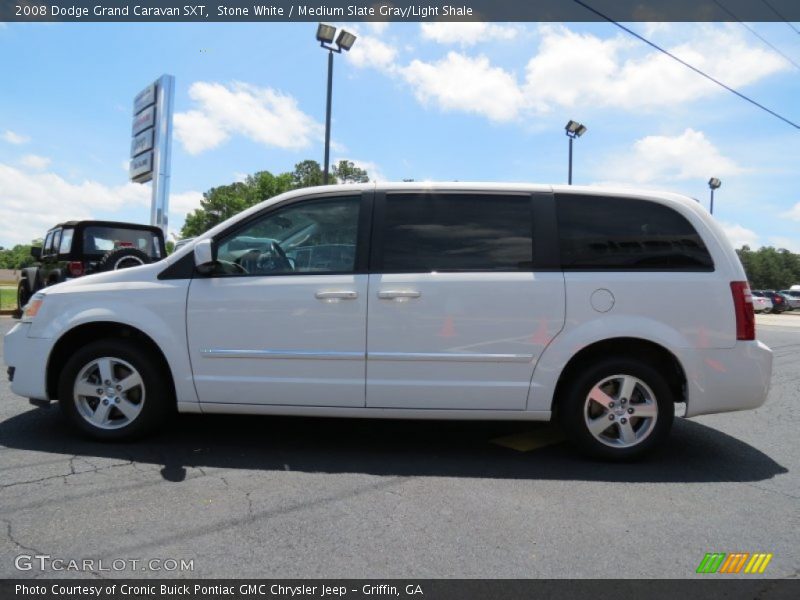 Stone White / Medium Slate Gray/Light Shale 2008 Dodge Grand Caravan SXT