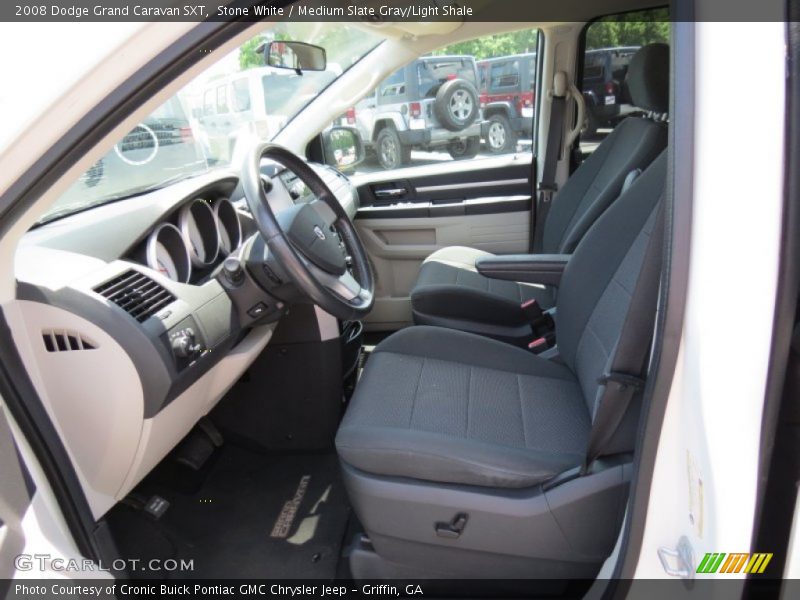 Stone White / Medium Slate Gray/Light Shale 2008 Dodge Grand Caravan SXT
