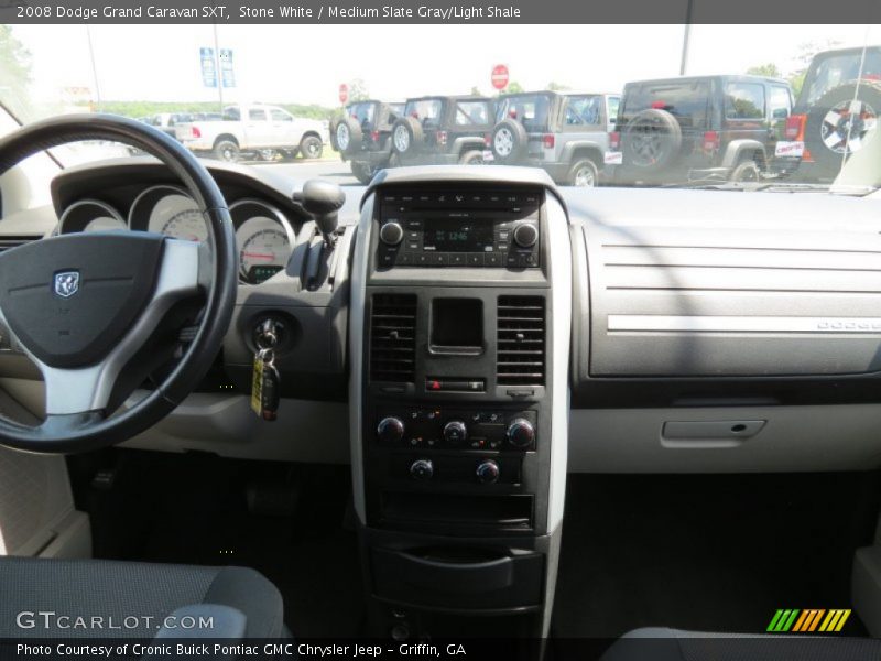 Stone White / Medium Slate Gray/Light Shale 2008 Dodge Grand Caravan SXT