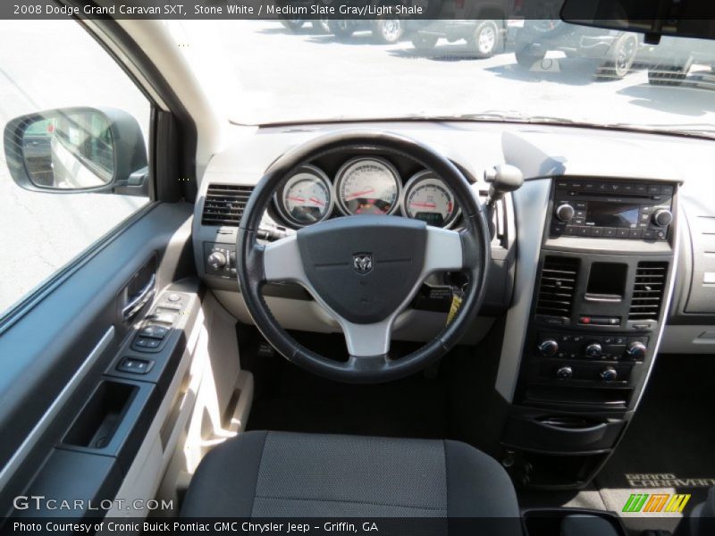 Stone White / Medium Slate Gray/Light Shale 2008 Dodge Grand Caravan SXT
