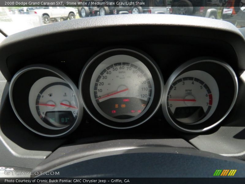 Stone White / Medium Slate Gray/Light Shale 2008 Dodge Grand Caravan SXT