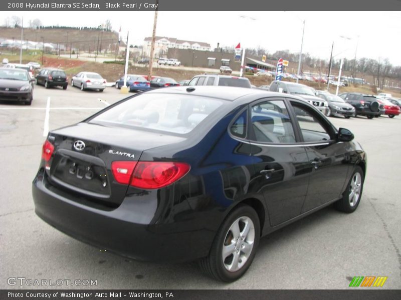 Black Pearl / Gray 2008 Hyundai Elantra SE Sedan