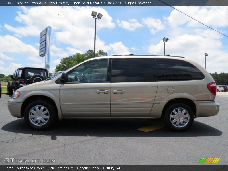 Linen Gold Metallic / Dark Khaki/Light Graystone 2007 Chrysler Town & Country Limited