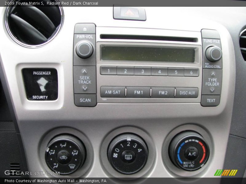Radiant Red / Dark Charcoal 2009 Toyota Matrix S