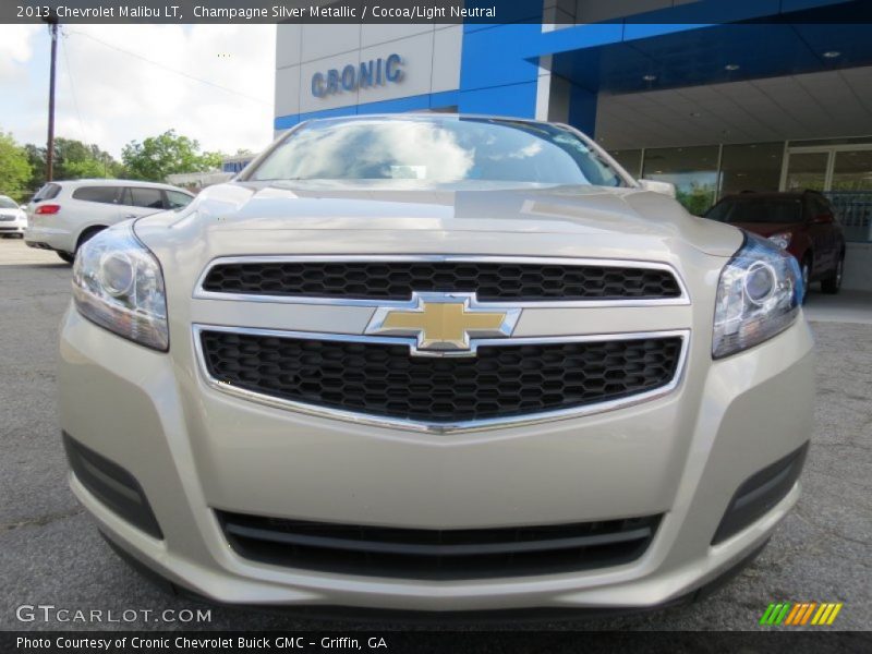 Champagne Silver Metallic / Cocoa/Light Neutral 2013 Chevrolet Malibu LT