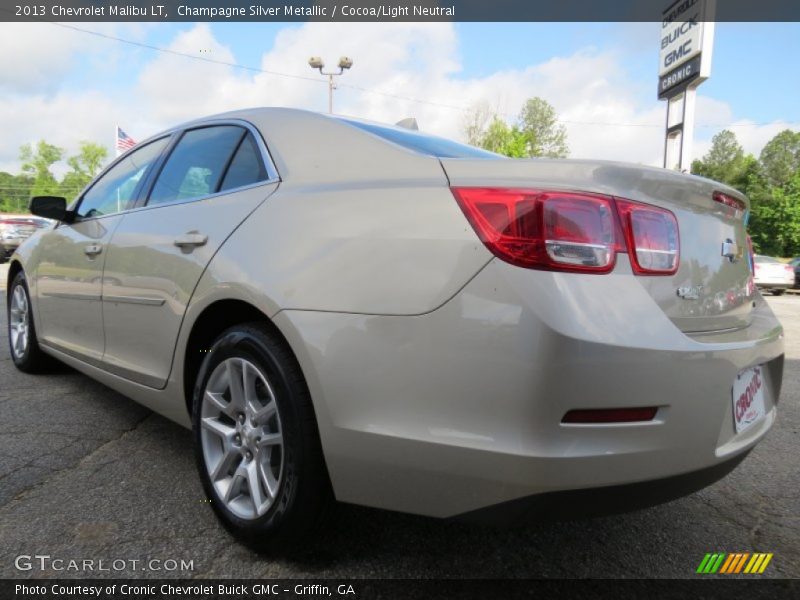 Champagne Silver Metallic / Cocoa/Light Neutral 2013 Chevrolet Malibu LT