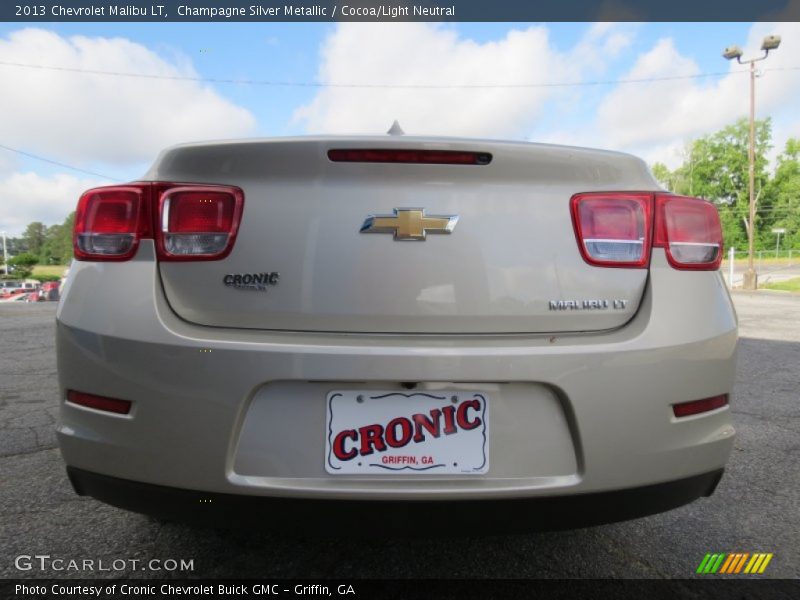 Champagne Silver Metallic / Cocoa/Light Neutral 2013 Chevrolet Malibu LT