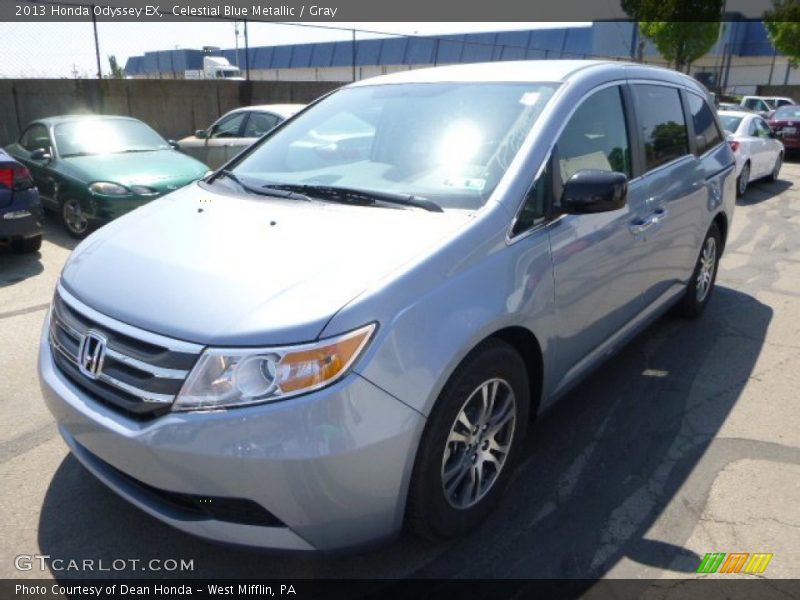 Celestial Blue Metallic / Gray 2013 Honda Odyssey EX