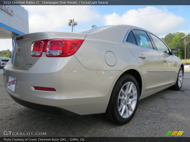 Champagne Silver Metallic / Cocoa/Light Neutral 2013 Chevrolet Malibu LT