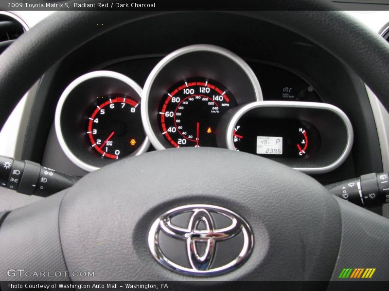 Radiant Red / Dark Charcoal 2009 Toyota Matrix S