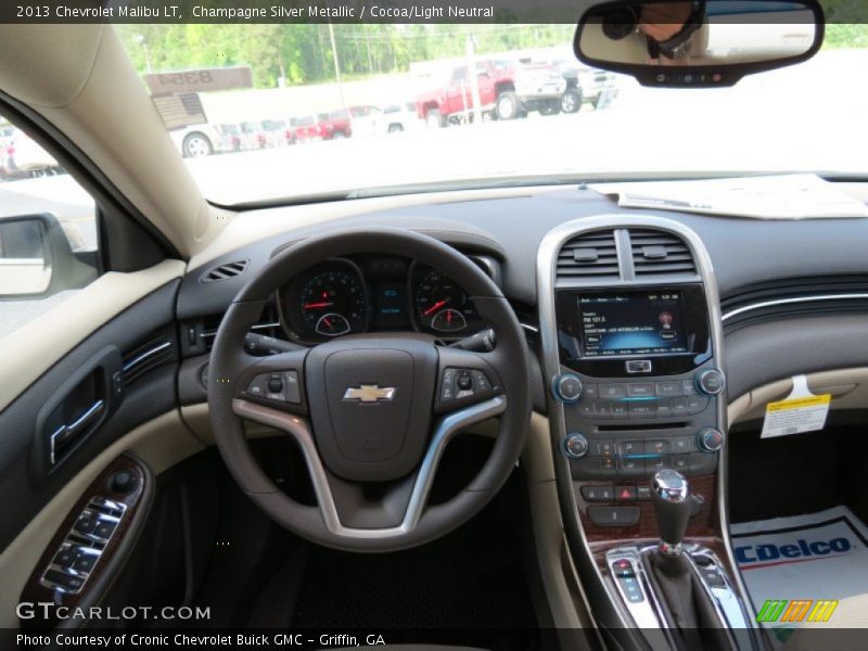 Champagne Silver Metallic / Cocoa/Light Neutral 2013 Chevrolet Malibu LT