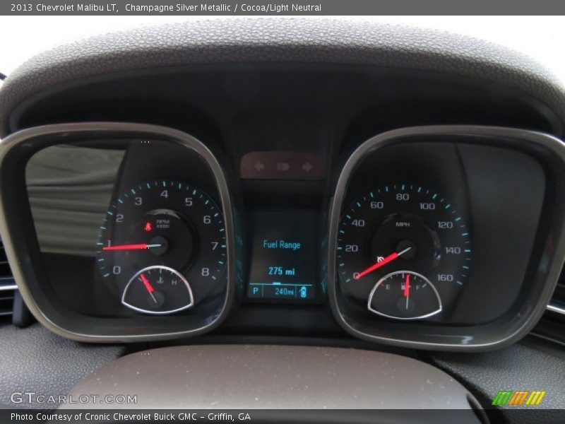 Champagne Silver Metallic / Cocoa/Light Neutral 2013 Chevrolet Malibu LT