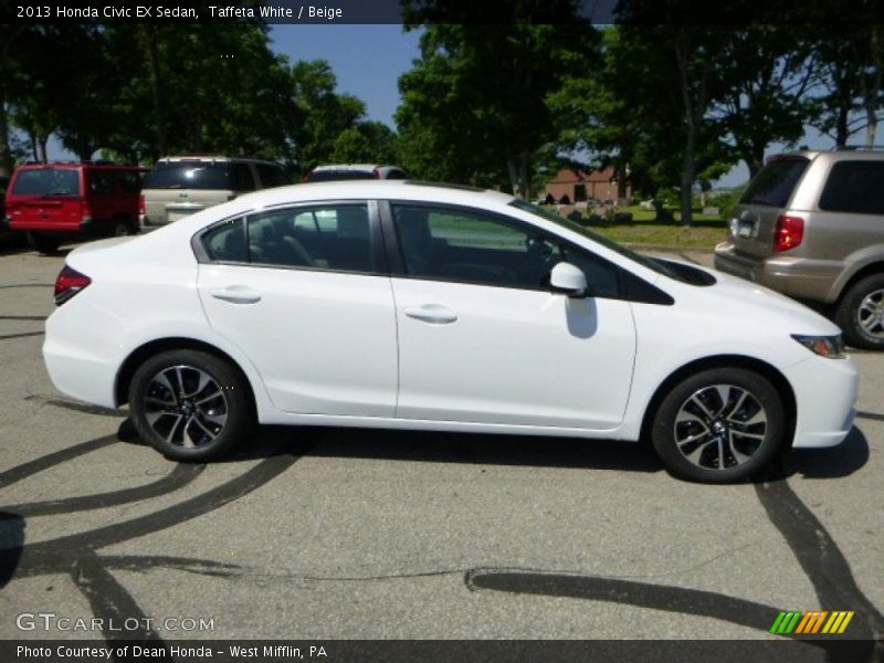 Taffeta White / Beige 2013 Honda Civic EX Sedan