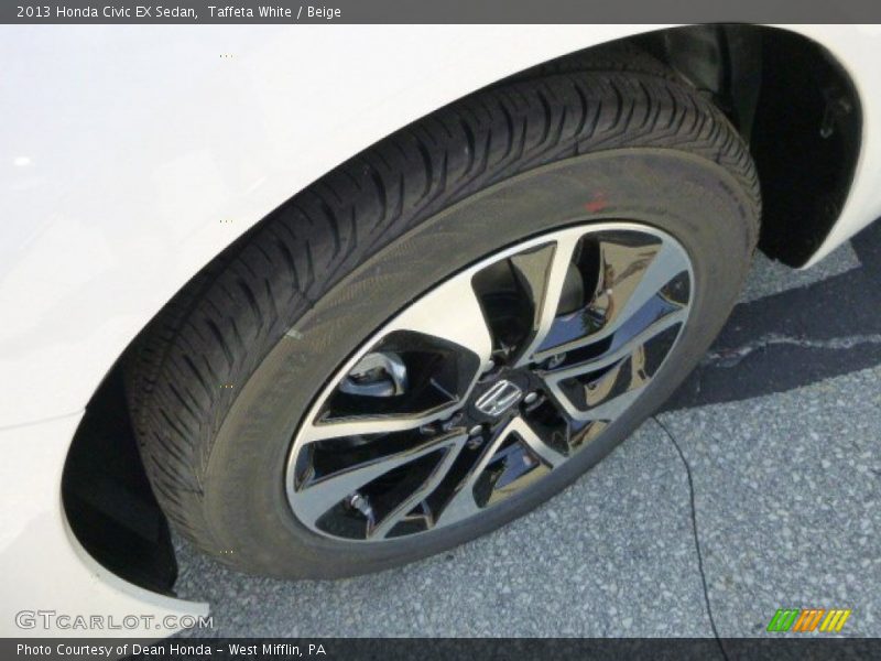 Taffeta White / Beige 2013 Honda Civic EX Sedan