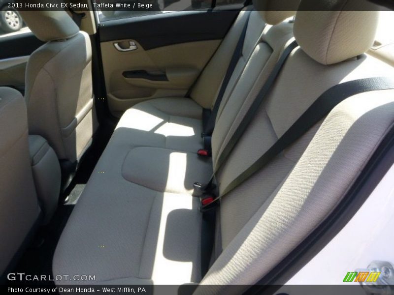 Taffeta White / Beige 2013 Honda Civic EX Sedan
