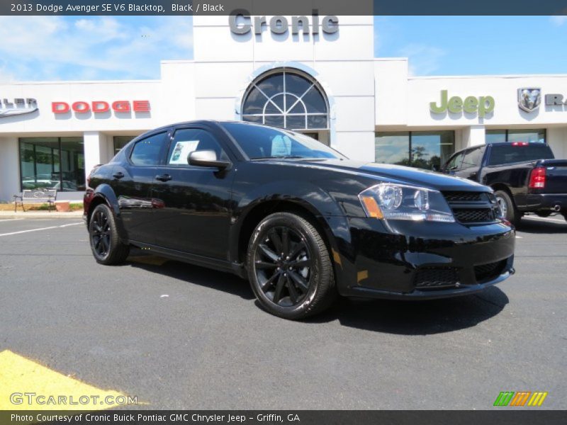 Black / Black 2013 Dodge Avenger SE V6 Blacktop