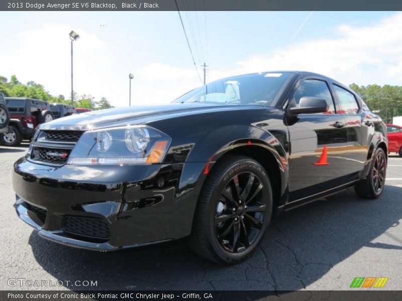 Black / Black 2013 Dodge Avenger SE V6 Blacktop