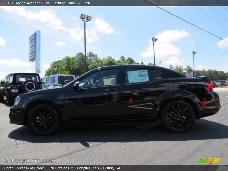 Black / Black 2013 Dodge Avenger SE V6 Blacktop