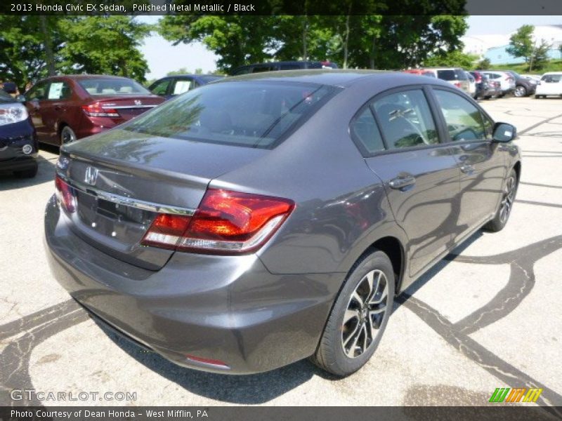 Polished Metal Metallic / Black 2013 Honda Civic EX Sedan