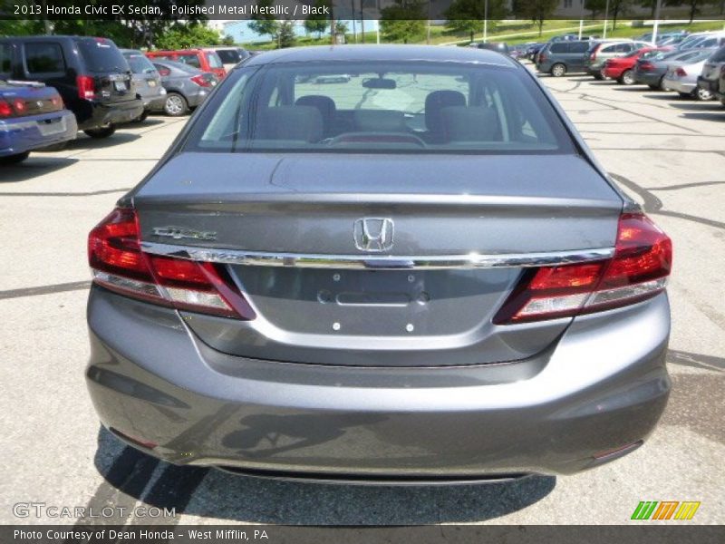 Polished Metal Metallic / Black 2013 Honda Civic EX Sedan