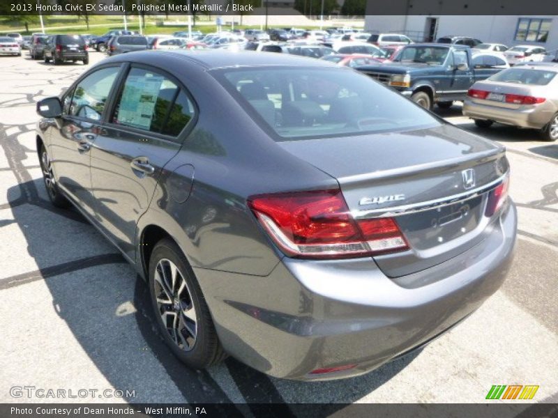 Polished Metal Metallic / Black 2013 Honda Civic EX Sedan