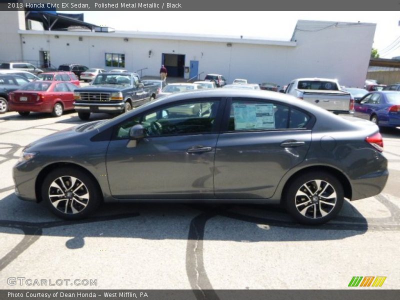 Polished Metal Metallic / Black 2013 Honda Civic EX Sedan