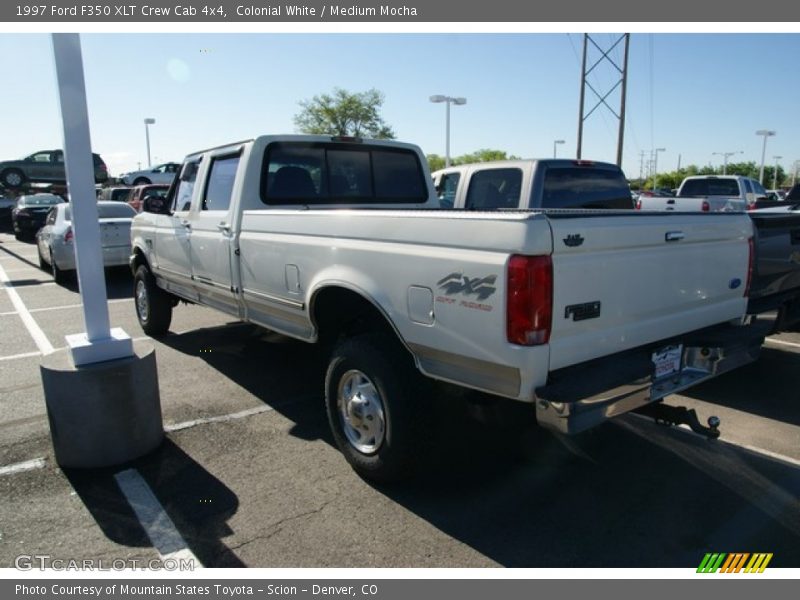 Colonial White / Medium Mocha 1997 Ford F350 XLT Crew Cab 4x4