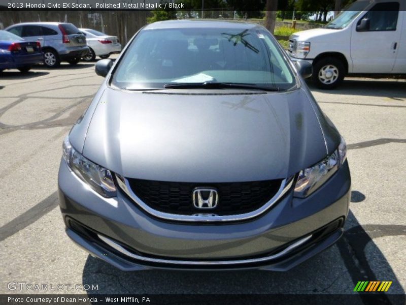 Polished Metal Metallic / Black 2013 Honda Civic EX Sedan