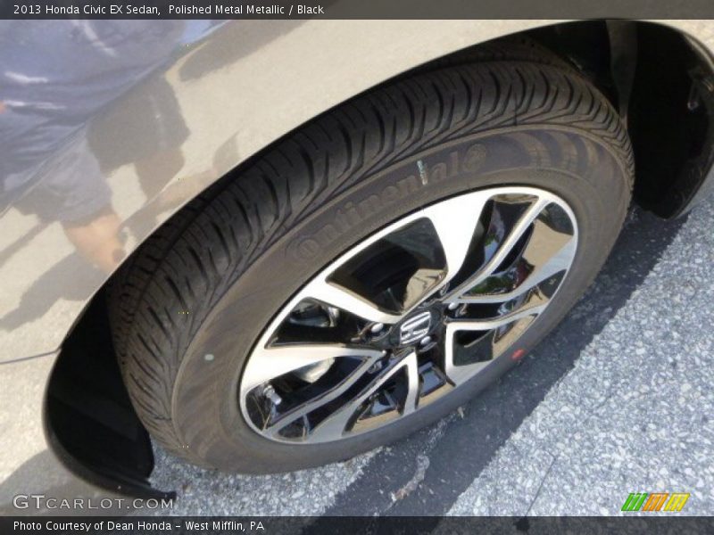 Polished Metal Metallic / Black 2013 Honda Civic EX Sedan