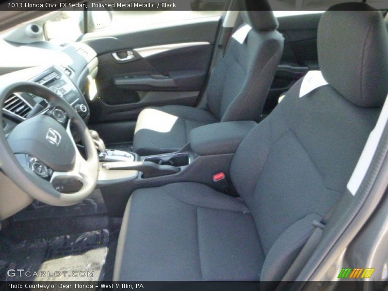 Polished Metal Metallic / Black 2013 Honda Civic EX Sedan