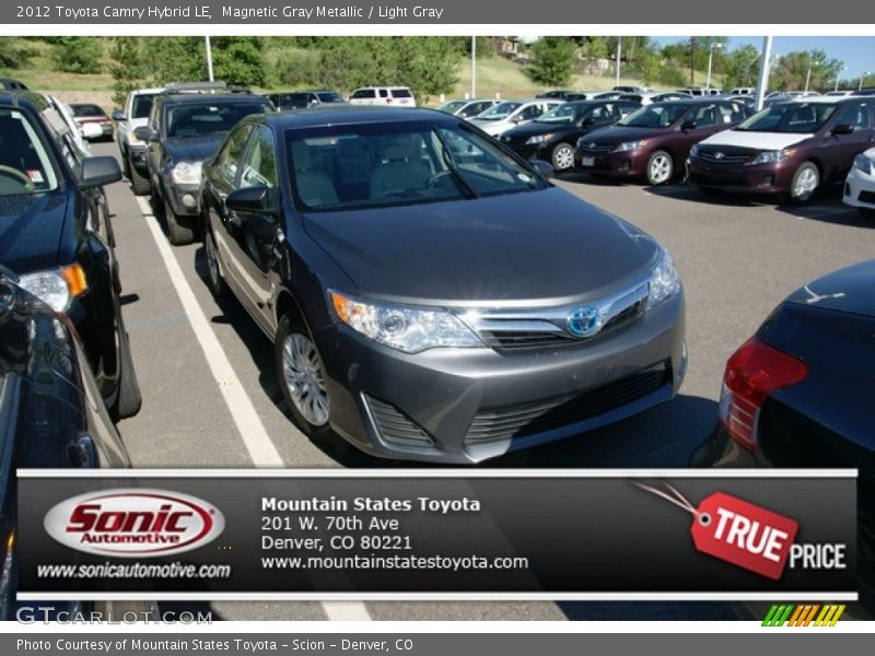 Magnetic Gray Metallic / Light Gray 2012 Toyota Camry Hybrid LE