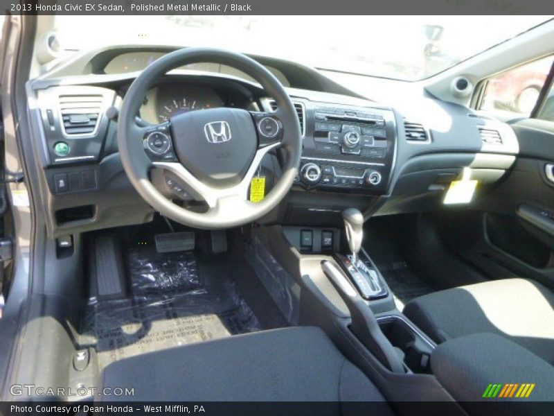 Polished Metal Metallic / Black 2013 Honda Civic EX Sedan