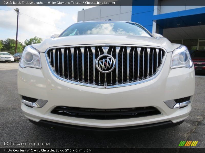 White Diamond Tricoat / Choccachino Leather 2013 Buick Enclave Leather
