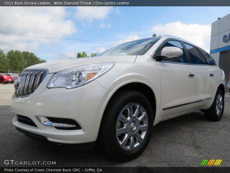 White Diamond Tricoat / Choccachino Leather 2013 Buick Enclave Leather