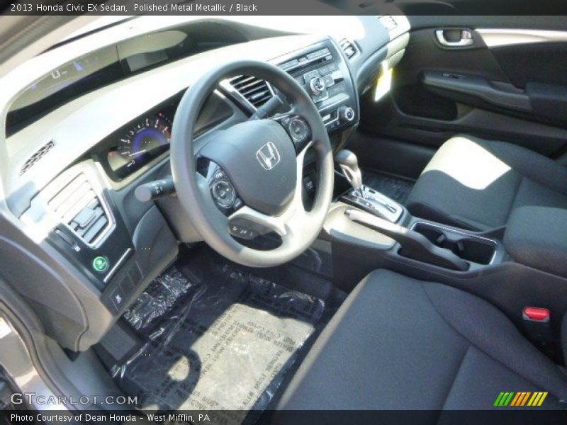 Polished Metal Metallic / Black 2013 Honda Civic EX Sedan