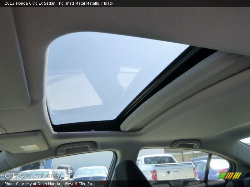 Polished Metal Metallic / Black 2013 Honda Civic EX Sedan